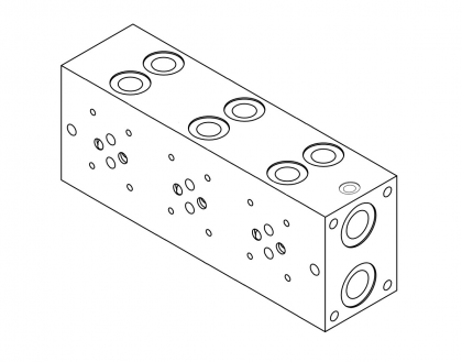 Blok připojovací EM253/3YM (NG6; 3 pozice)Monoblock / Manifold
