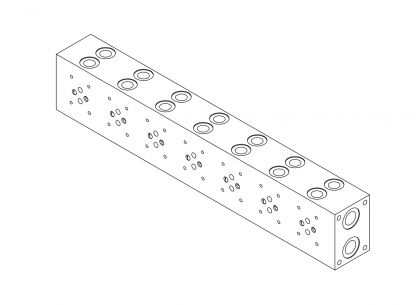 Blok připojovací MB13/7S380 (NG6; 7 pozic)Monoblock / Manifold