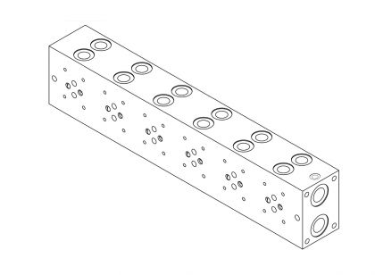 Blok připojovací EM253/6YM (NG6; 6 pozic)Monoblock / Manifold