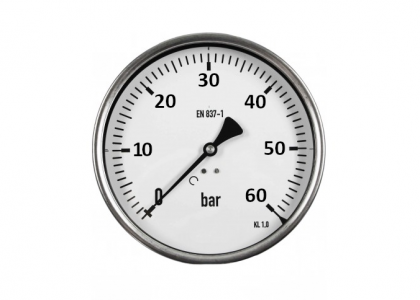 Manometr Ø63mm, 0-60 bar, glycerin, zadní př.