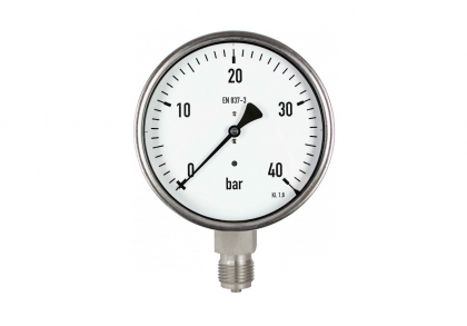 Manometr Ø63mm, 0-40 bar, glycerin, spodní př.