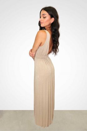 Amalfi dlouhé šaty beige