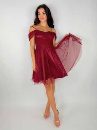 Sicily krátké šaty bordeaux