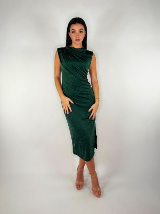 Trento šaty s kamínky green