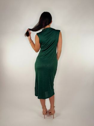 Trento šaty s kamínky green