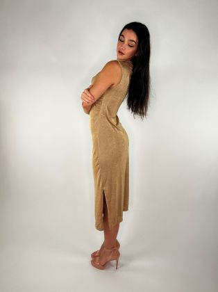 Trento šaty s kamínky gold