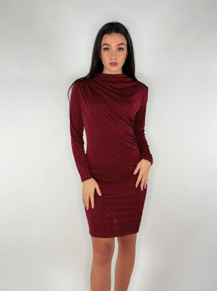 Neapol šaty s kamínky bordeaux