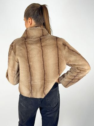 Lazio kožíšek krátký chocolate