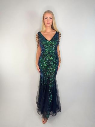 Pistacchio šaty flitrové green