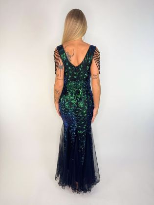 Pistacchio šaty flitrové green