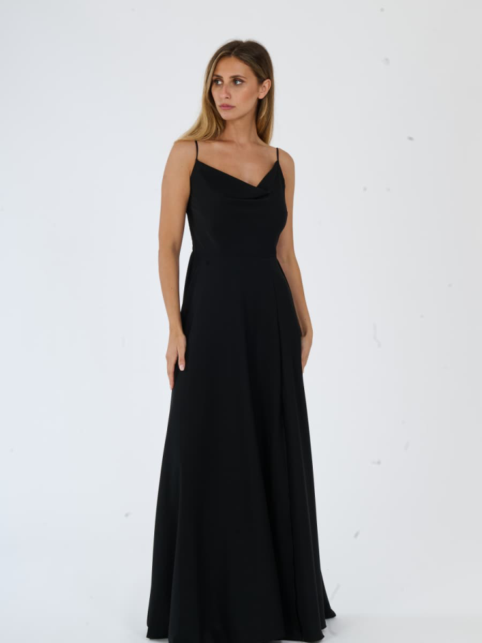 Roma šaty s rozparkem black