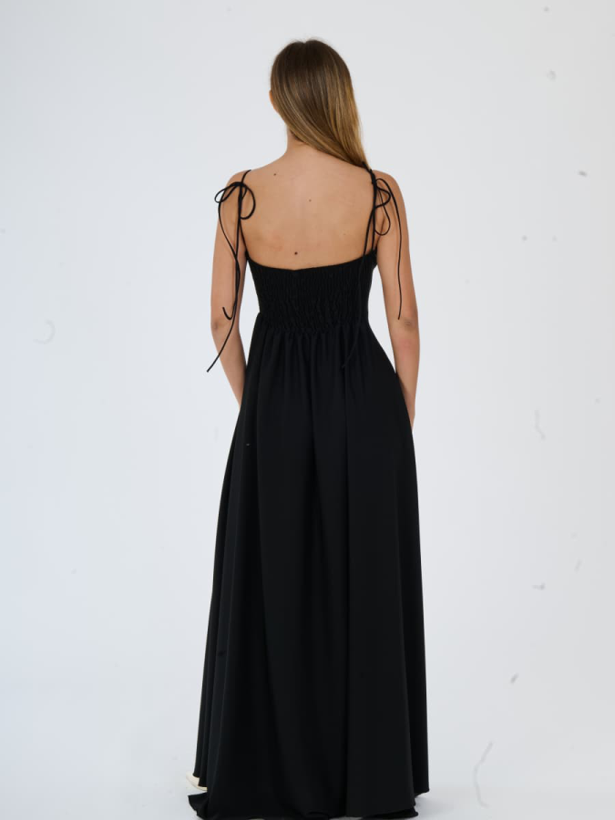 Roma šaty s rozparkem black