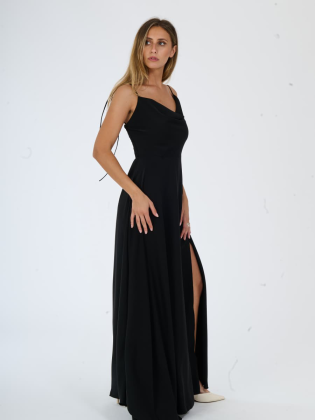 Roma šaty s rozparkem black