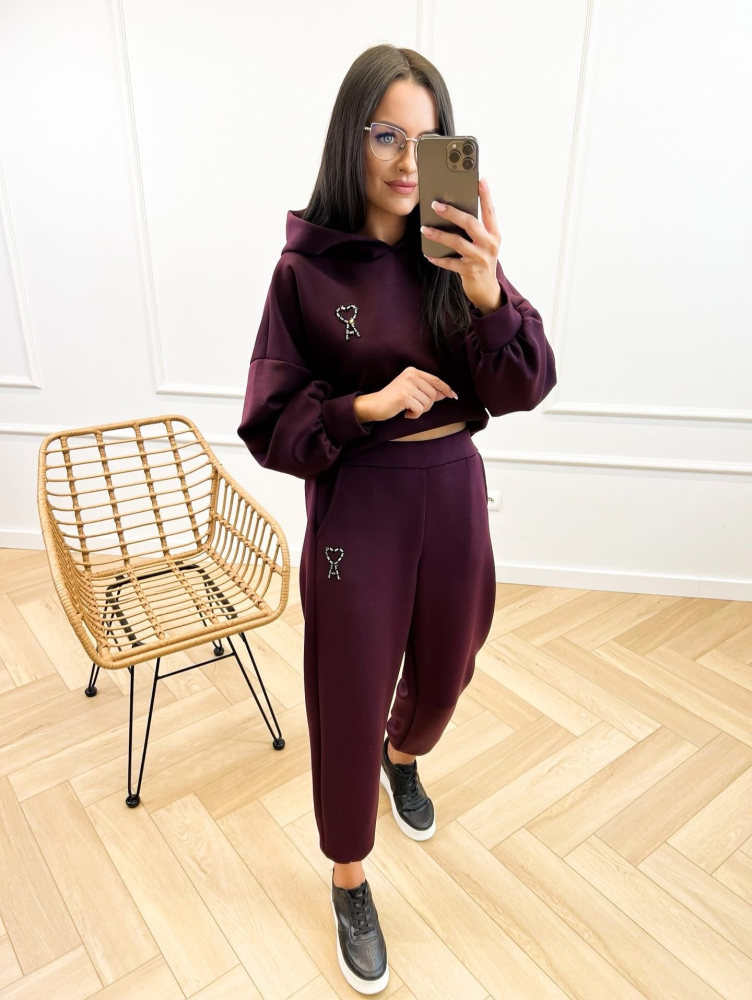 Siena tepláková souprava bordeaux