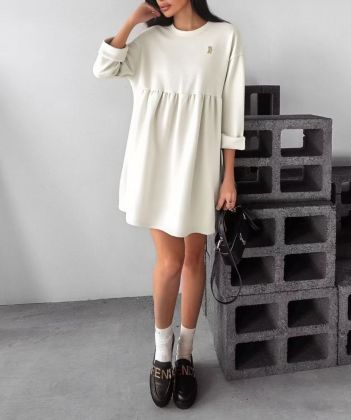 Rimini mikinové šaty beige